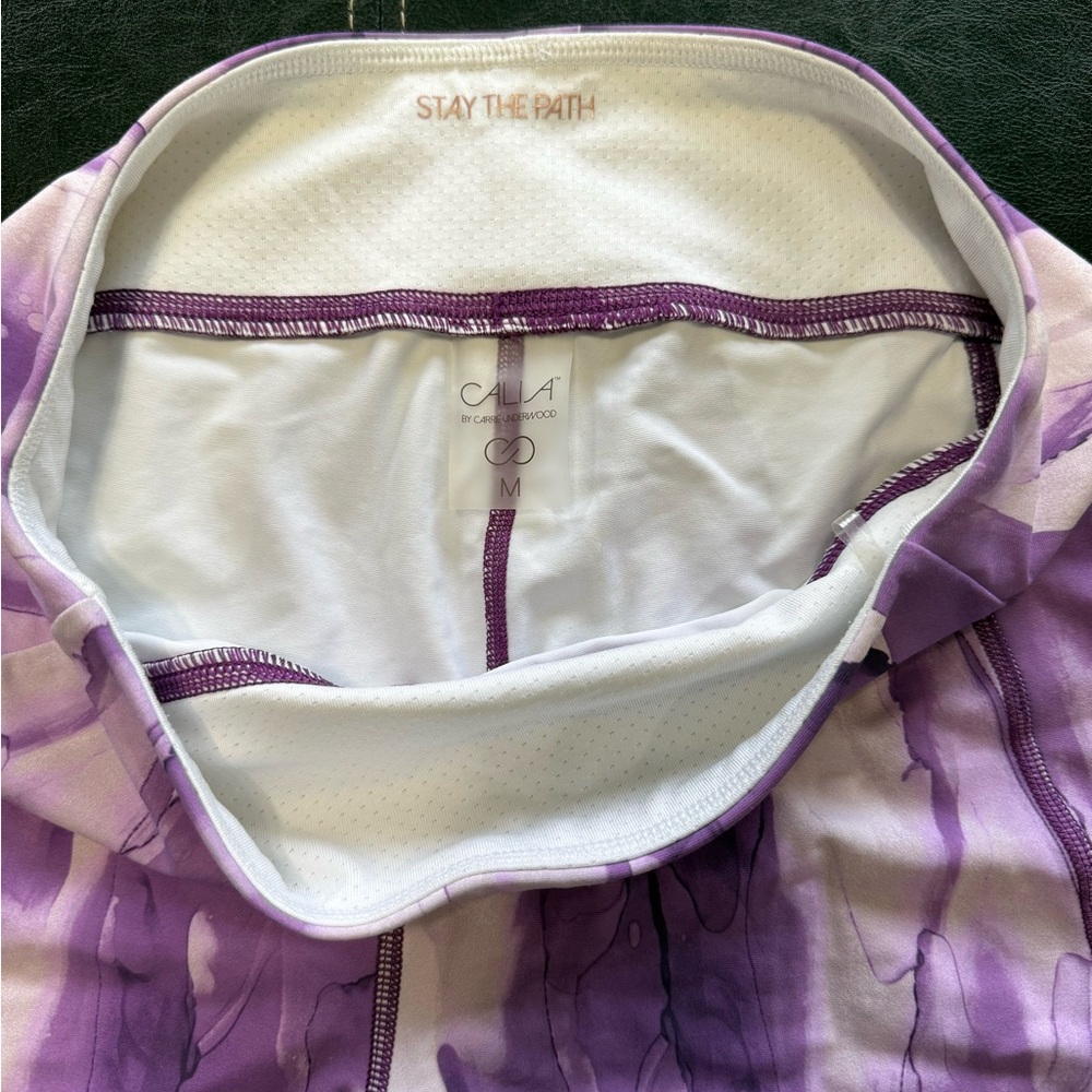 CALIA by Carrie Underwood Purple Tie-Dye Bike Shorts M - Picture 3 of 3